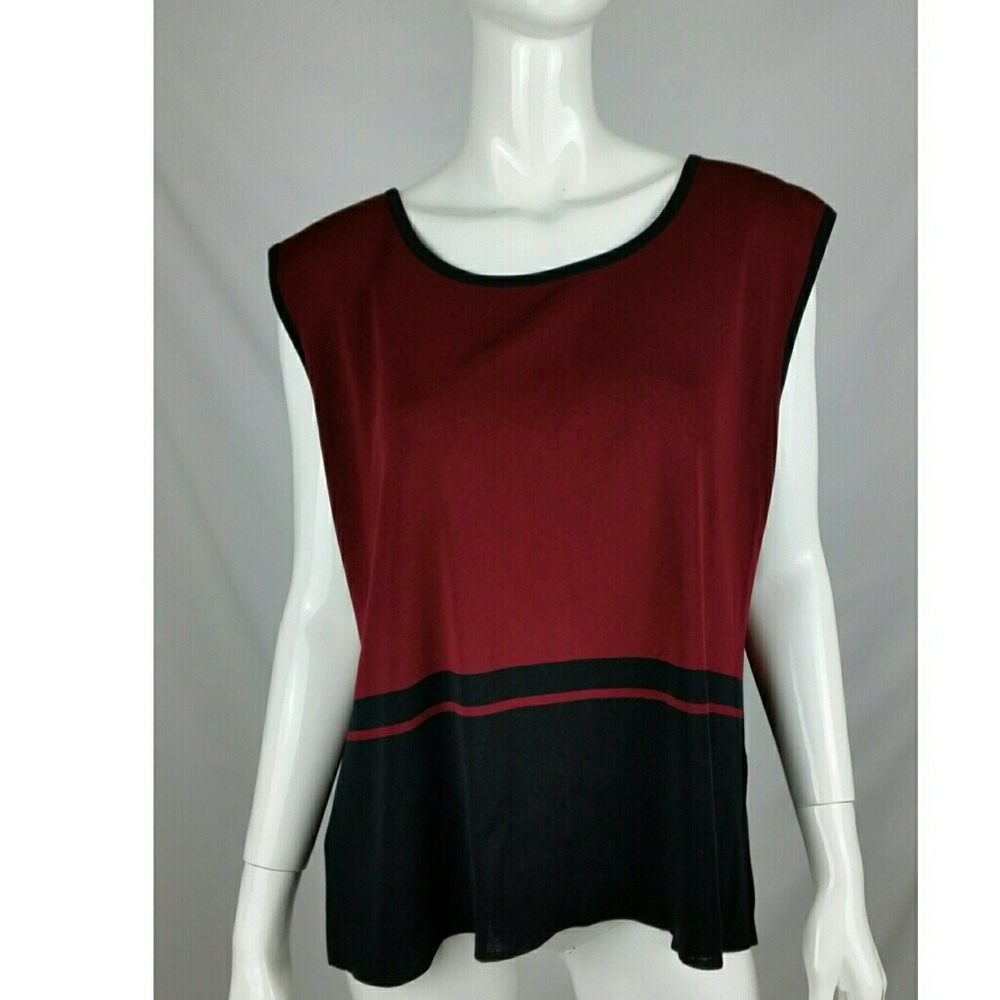 Exclusively Misook 2x Petite Plus Tank Top Acrylic